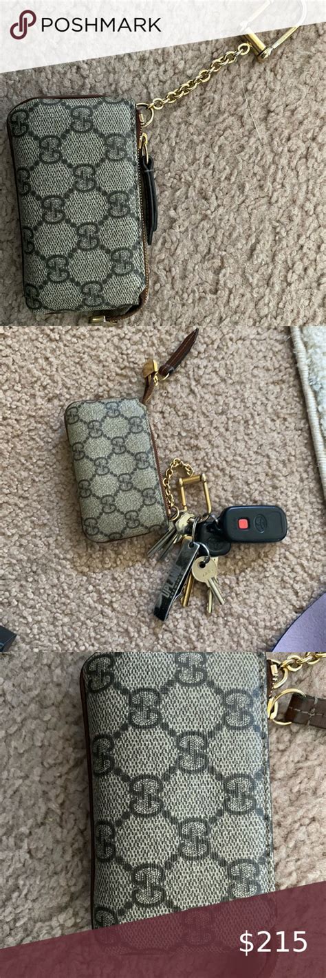 gucci keychain wallet womens|Gucci coin pouch keychain.